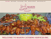 Tablet Screenshot of masoncatering.com